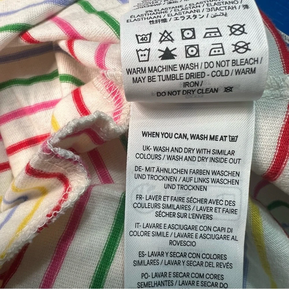 Mini Boden Pleated Jersey‎ Skirt Striped Skort 13-14Y NEW